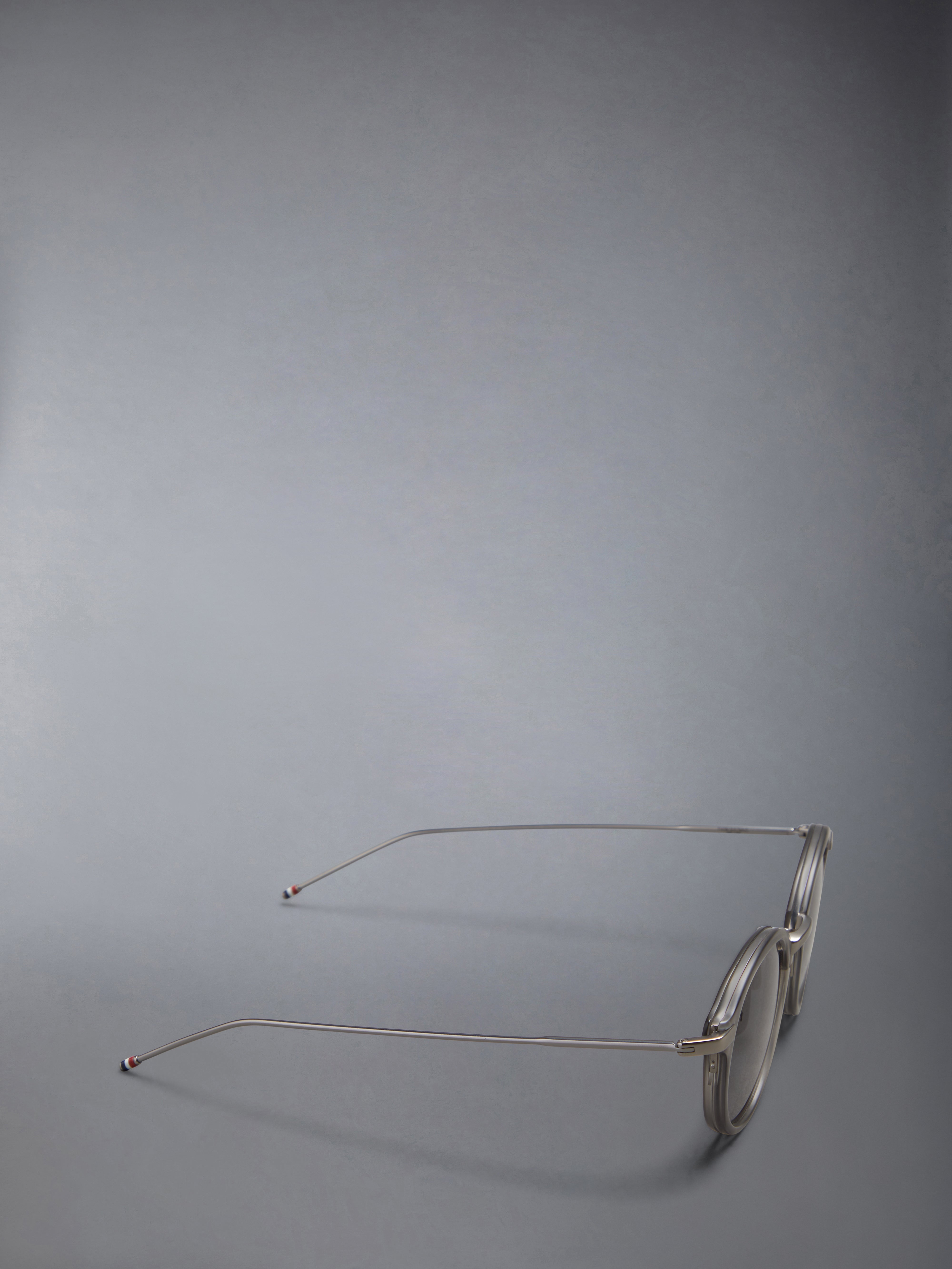 ACETATE AND TITANIUM ROUND SUNGLASSES - 6