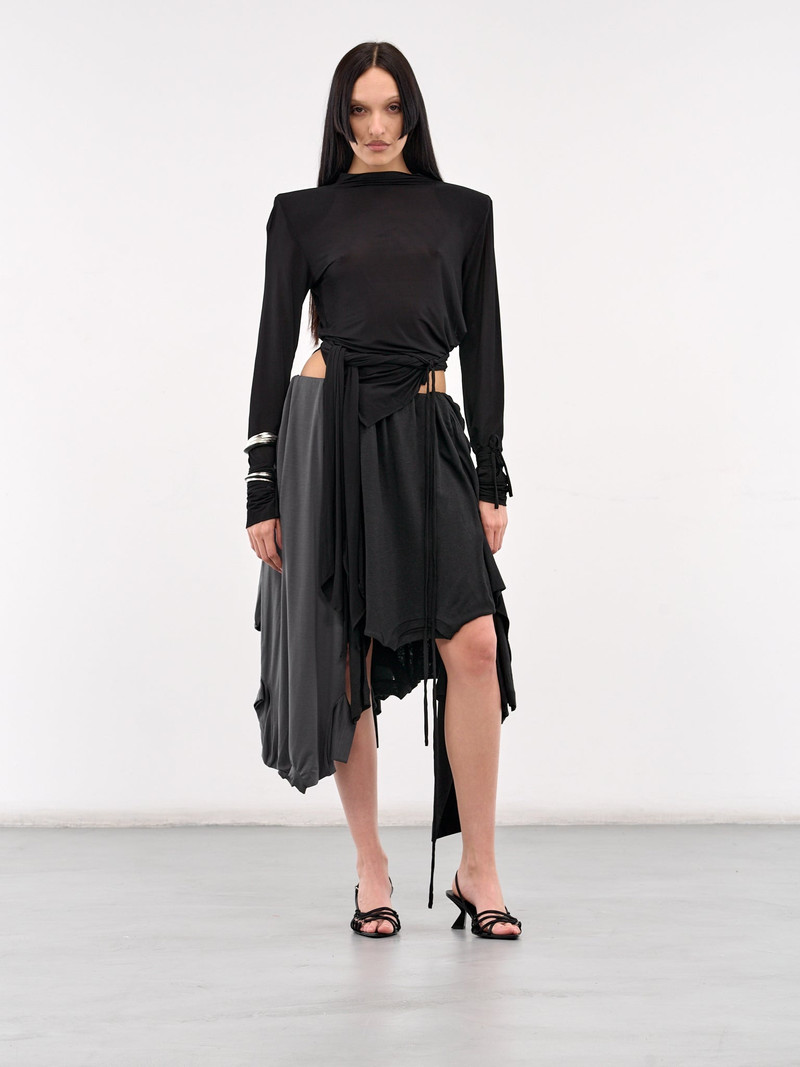 CHRISTOPHER ESBER Draped Structured Shoulder Blouse outlook