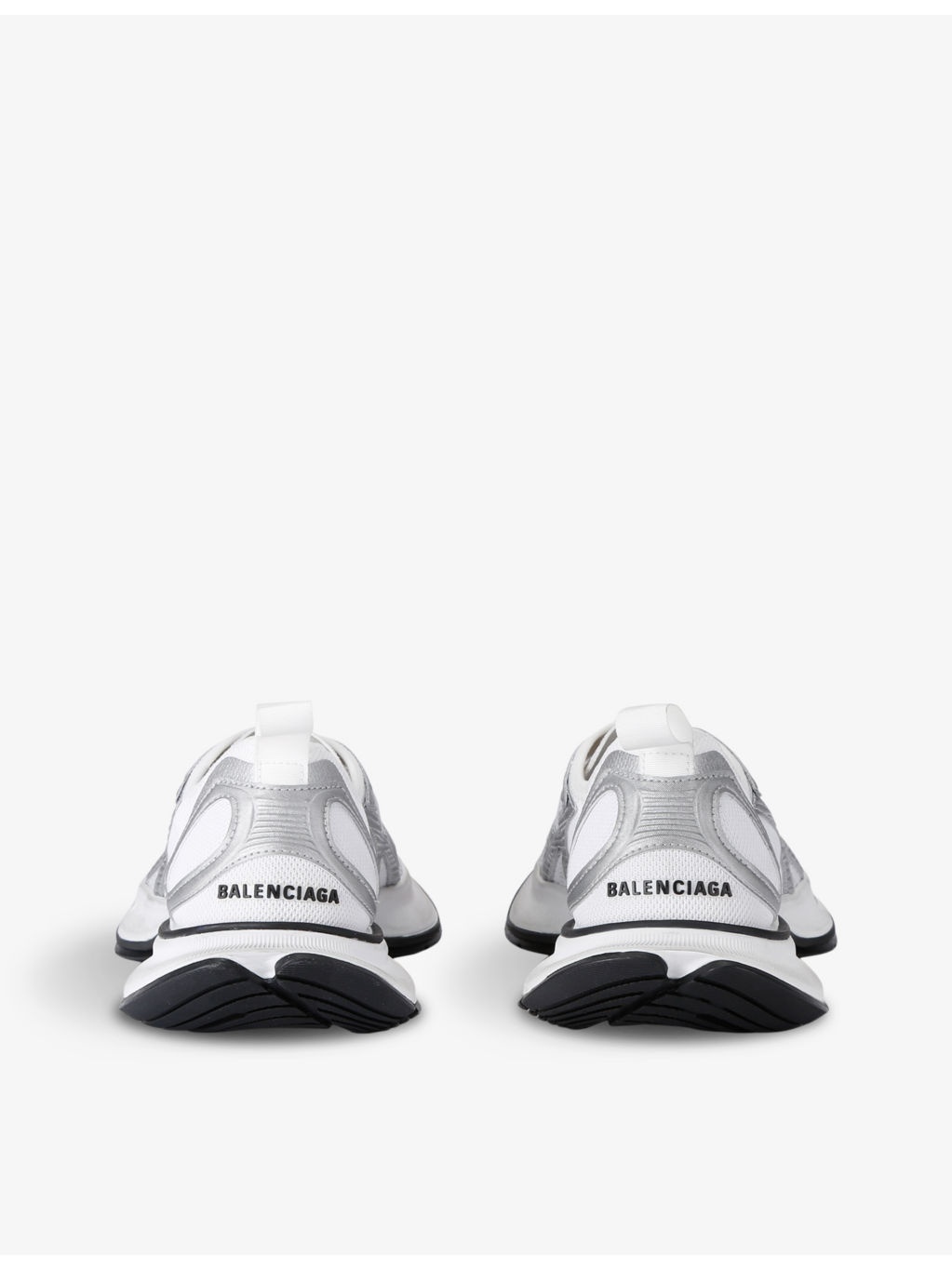 Circuit logo-embossed leather and mesh low-top trainers - 4