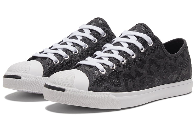 (WMNS) Converse Jack Purcell LP Low Sole Trendy Retro Casual Sneakers 'Black White' 570527C - 3