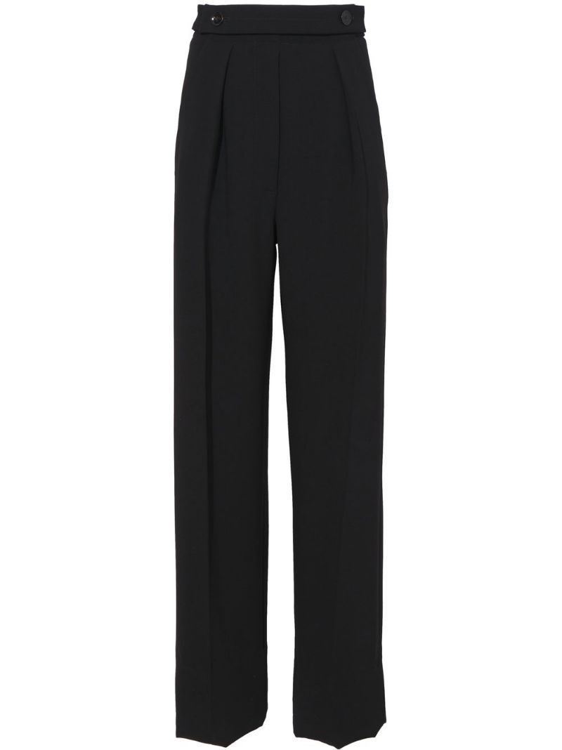 Matte Viscose Crepe High Waist Pants - 1