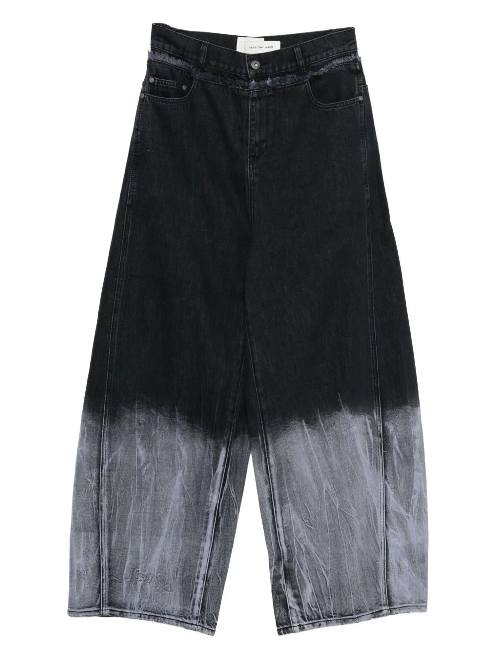 frayed dip-dye trousers - 1