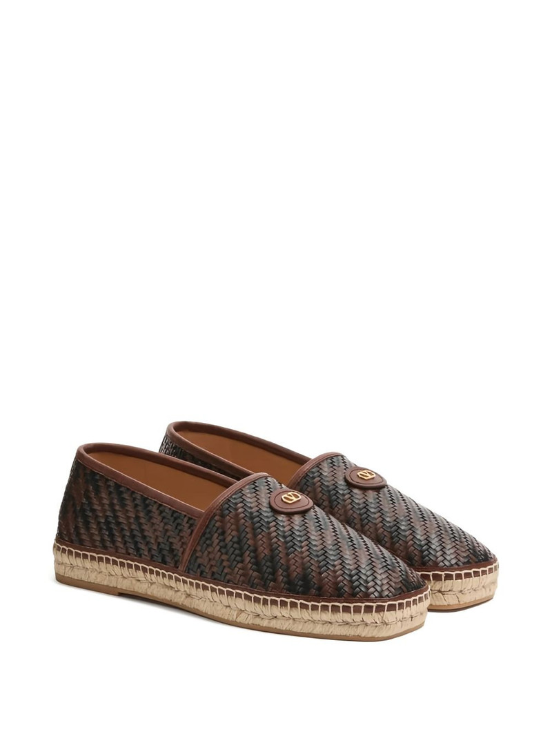 Valentino woven leather VLogo Signature espadrilles outlook