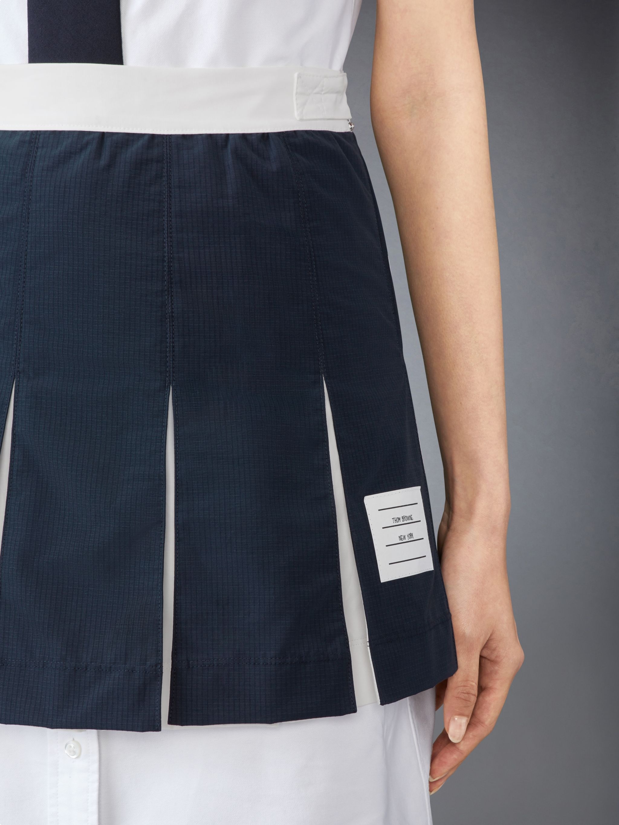Ripstop Box Pleat Mini Skirt - 5