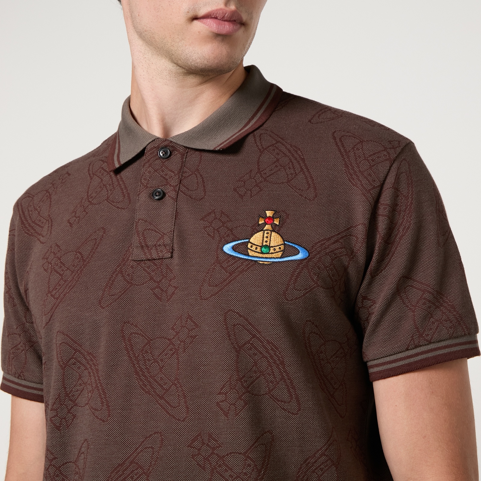 Vivienne Westwood Allover Orb Cotton Polo Shirt - 4