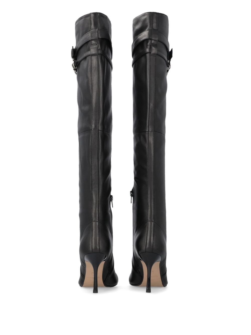 leather knee-length boots - 5