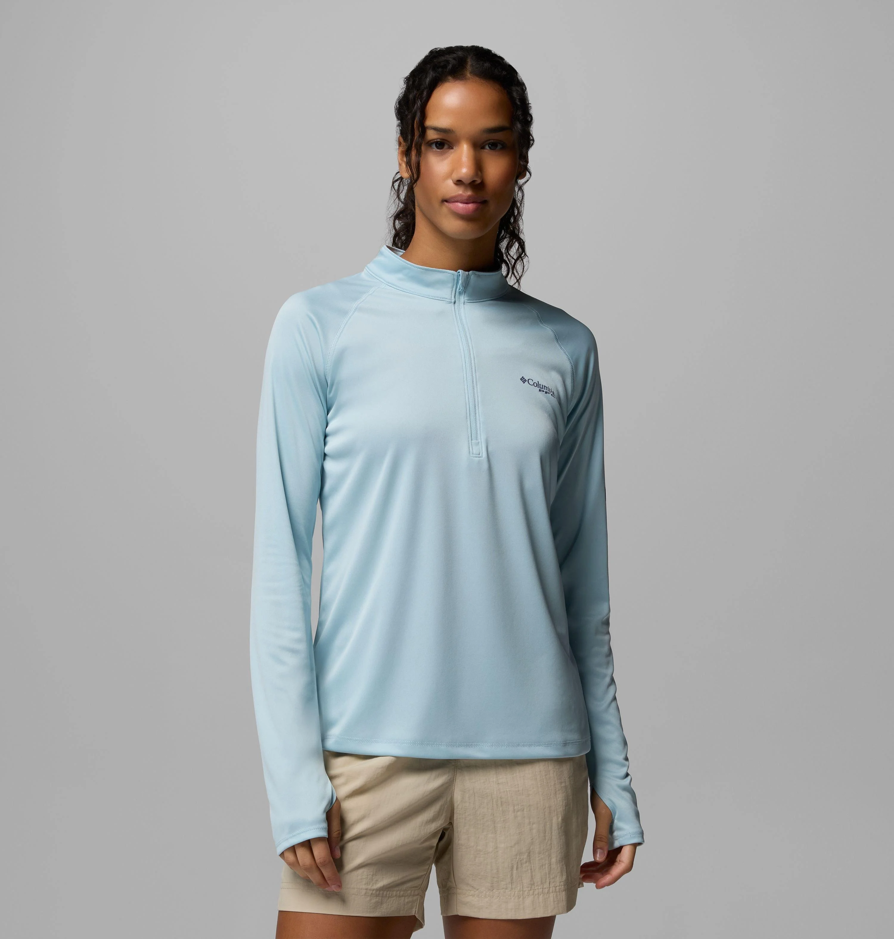 Women's PFG Tidal Tee Quarter Zip Long Sleeve Shirt - 1