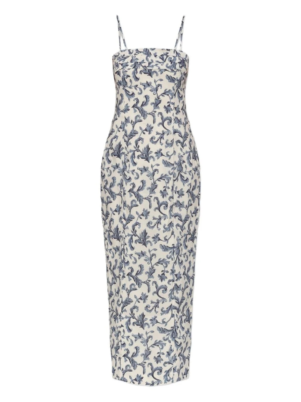 Rue baroque-print strappy midi dress - 1