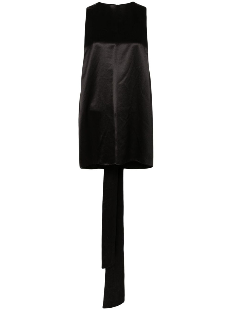 tie-back silk tank top - 1