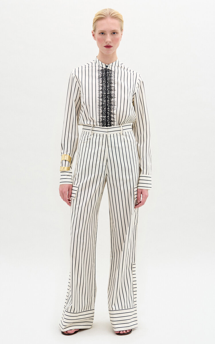 Falak Cotton Flared Pants stripe - 2