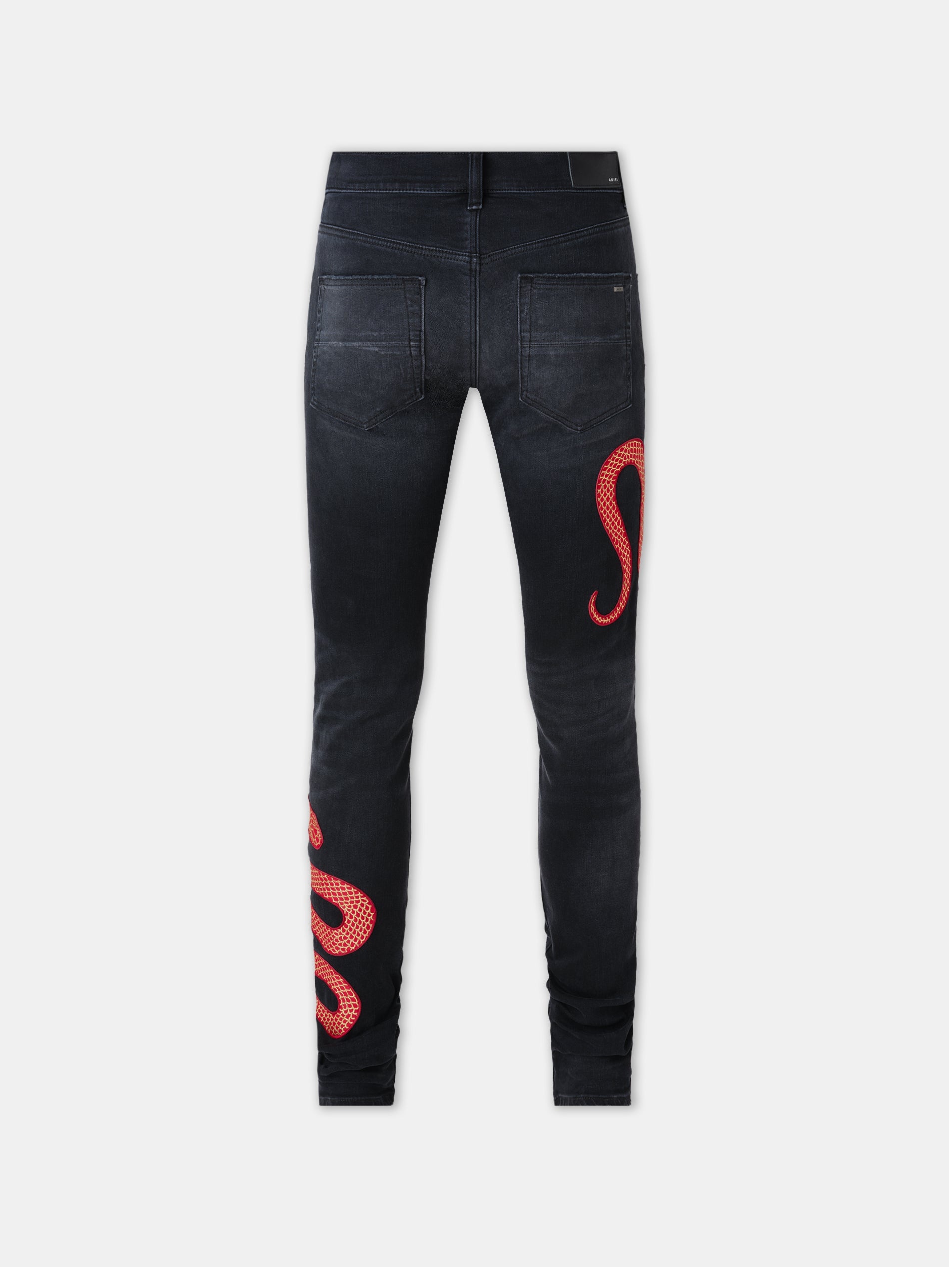 AMIRI SNAKE SKINNY JEAN - 4