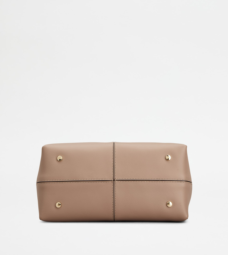 TOD'S DI BAG FOLIO IN LEATHER SMALL - BROWN 4