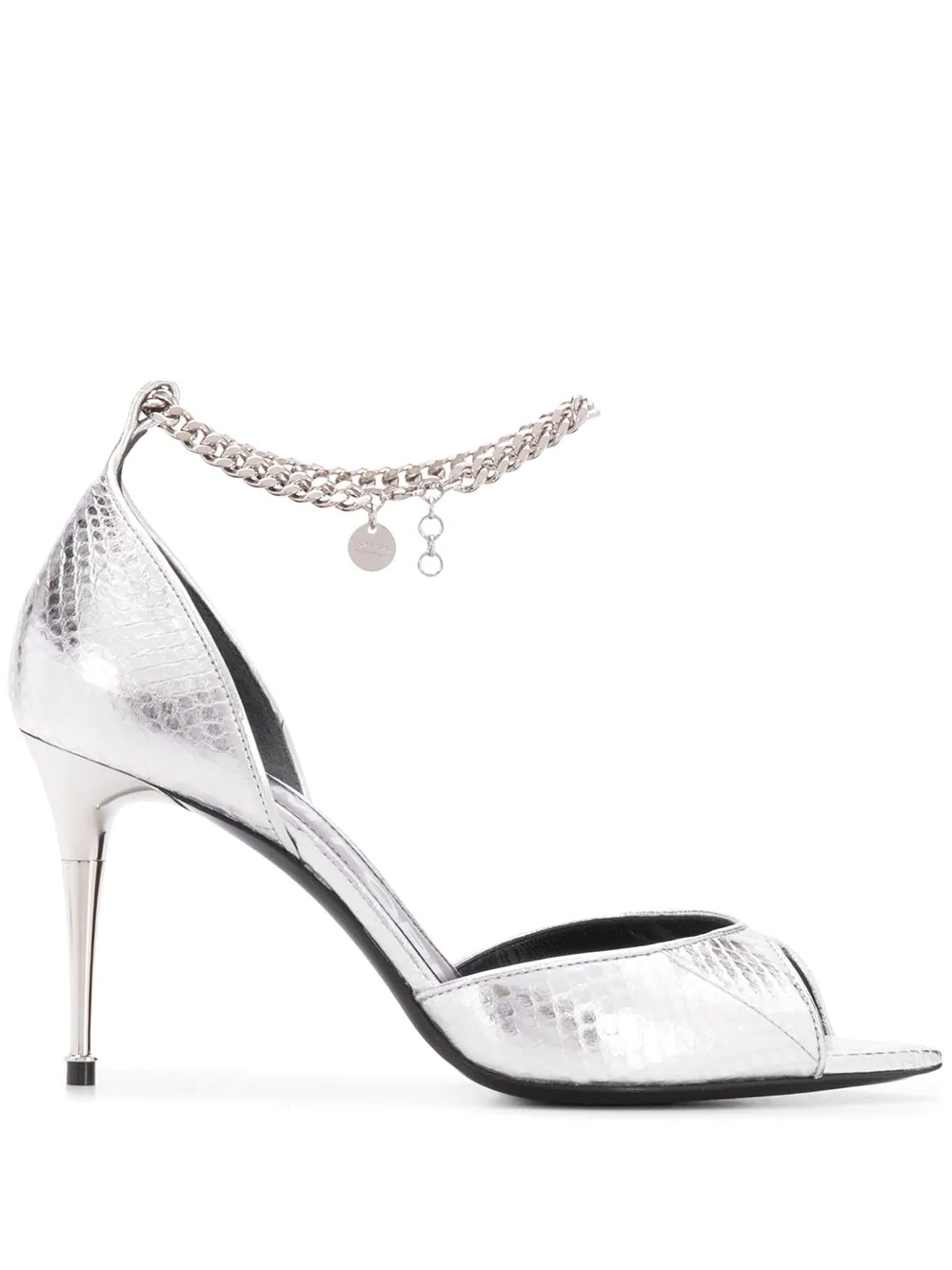 chain strap metallic pumps - 1