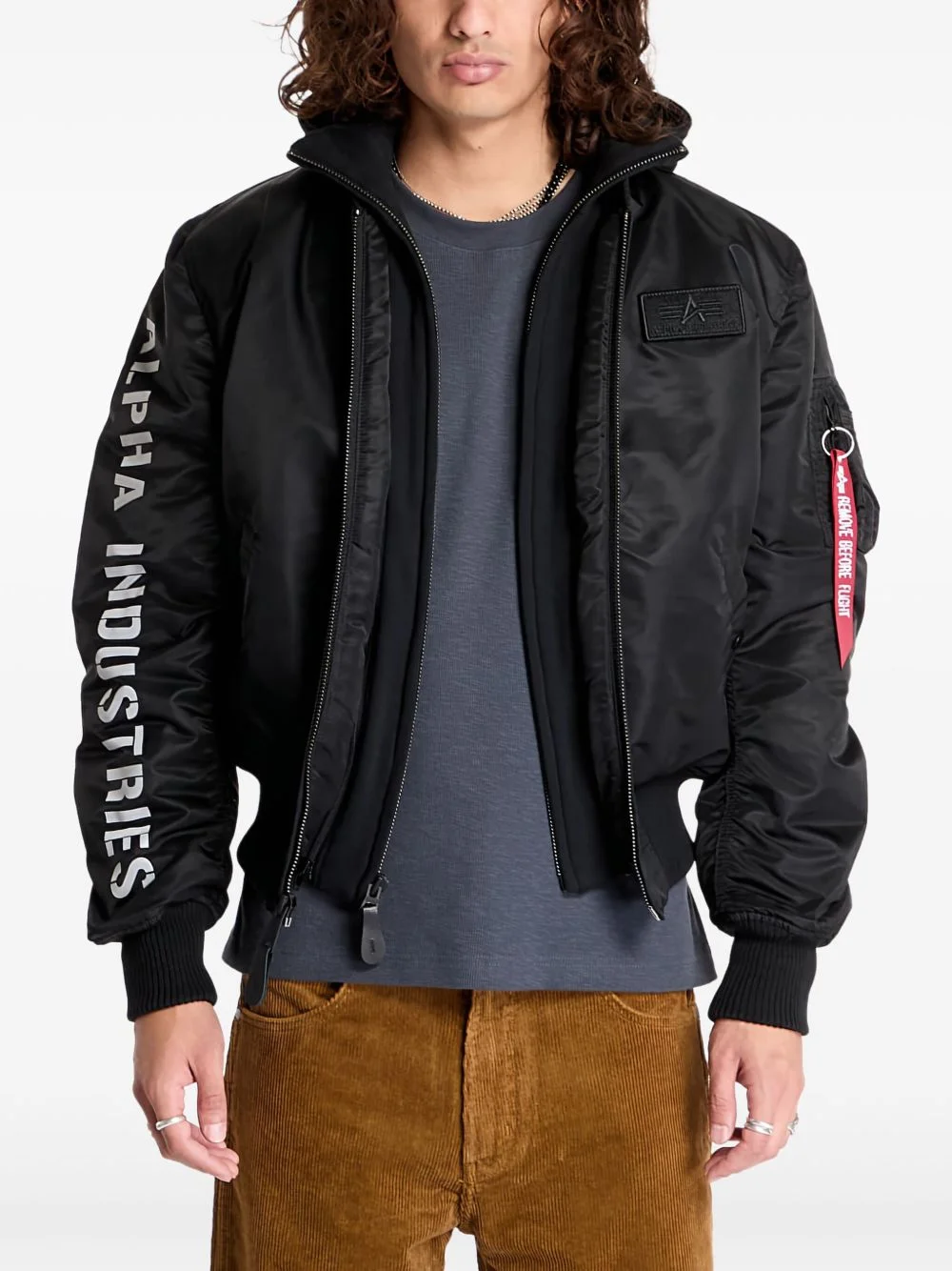 zip-up bomber jacket - 1