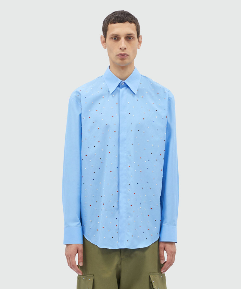 MSGM Organic cotton shirt with multicolor studs outlook