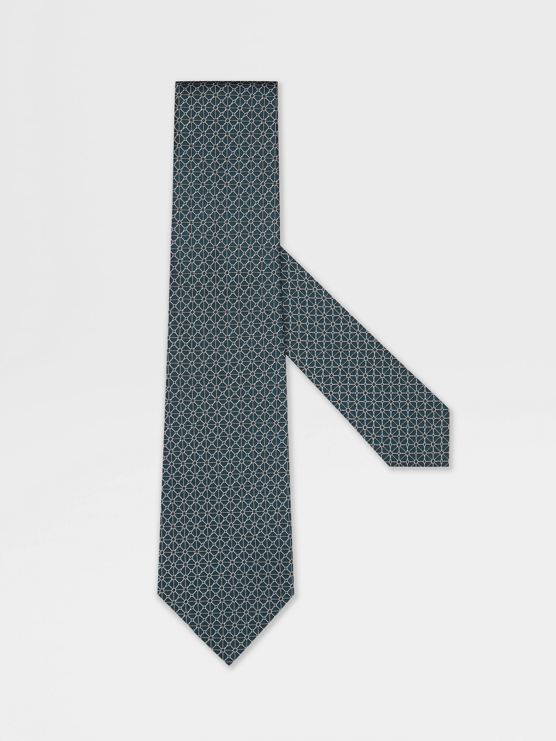 TEAL BLUE SILK TIE - 1
