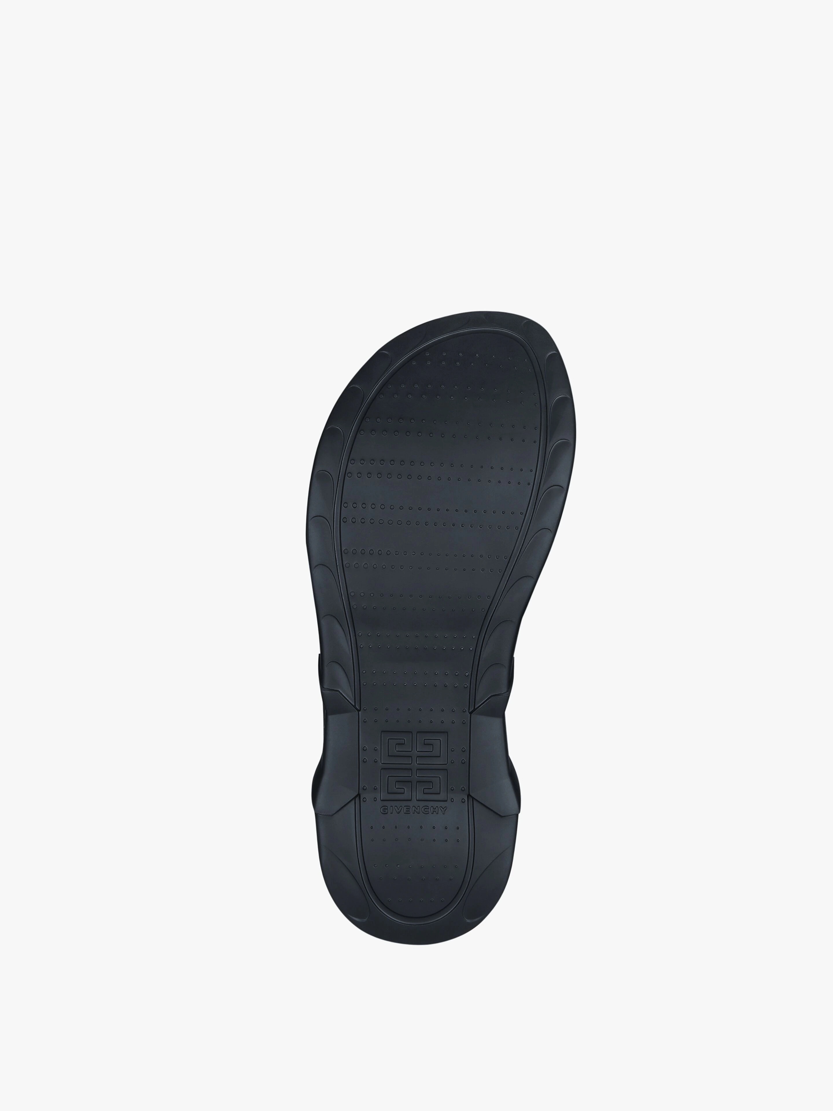 MARSHMALLOW SANDALS IN LEATHER AND CANVAS - 5