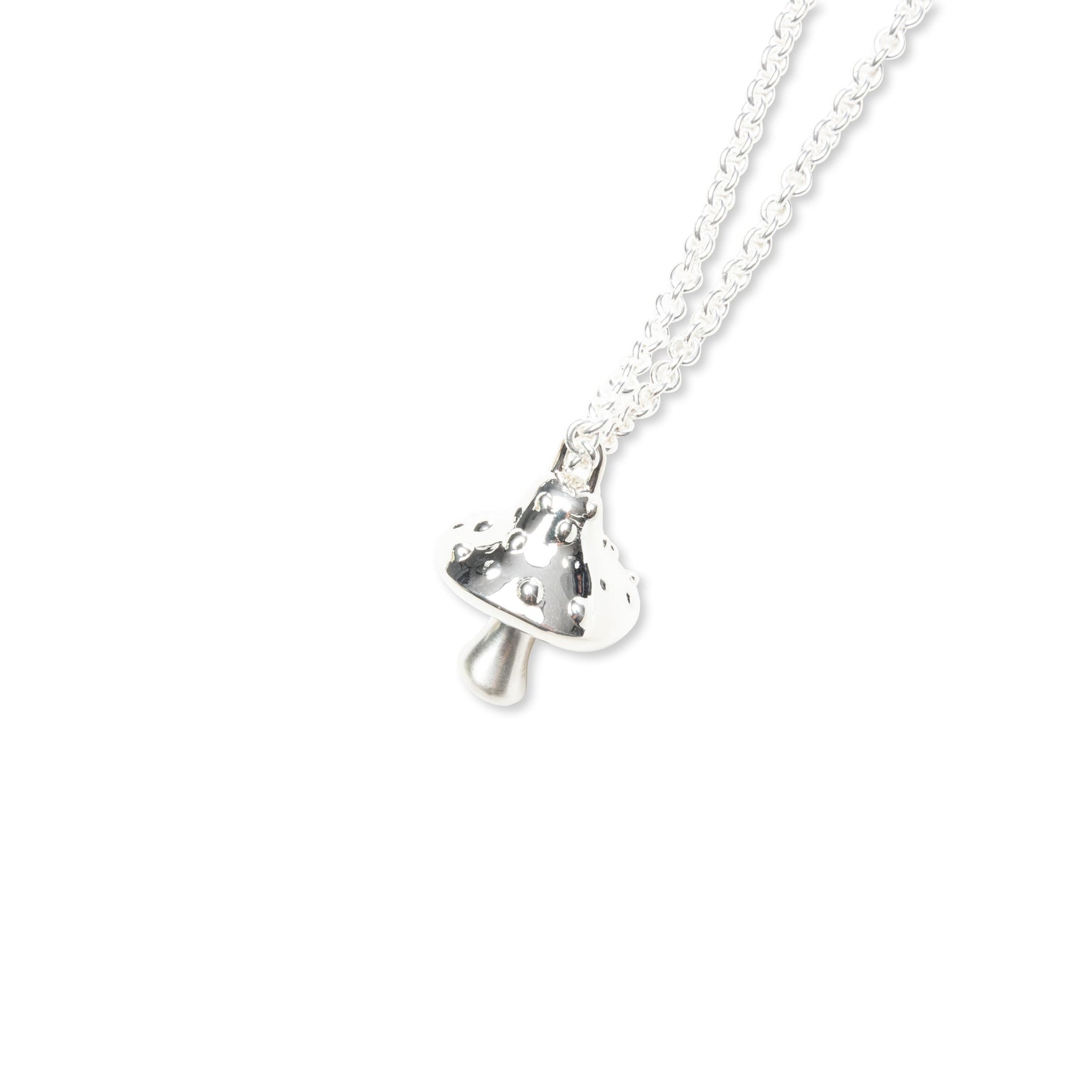 AMBUSH MUSHROOM CHARM NECKLACE - SILVER - 2