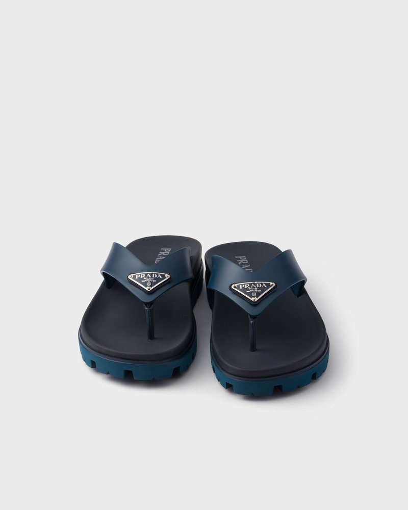 Rubber thong sandals 6