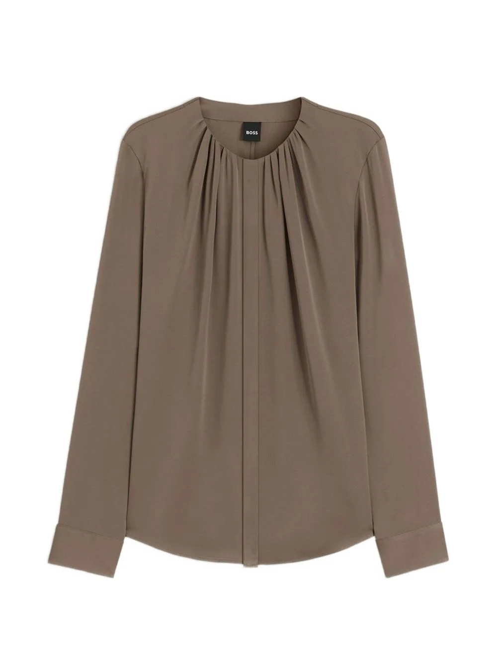 stretch-silk blouse with gathered details - 1
