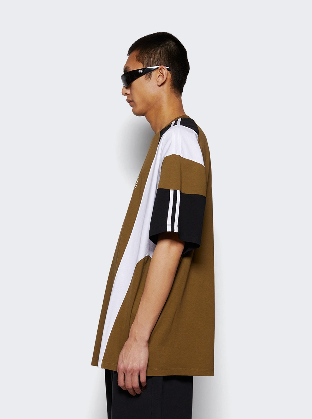 Oversized Panelled Tee Green Khaki - 3