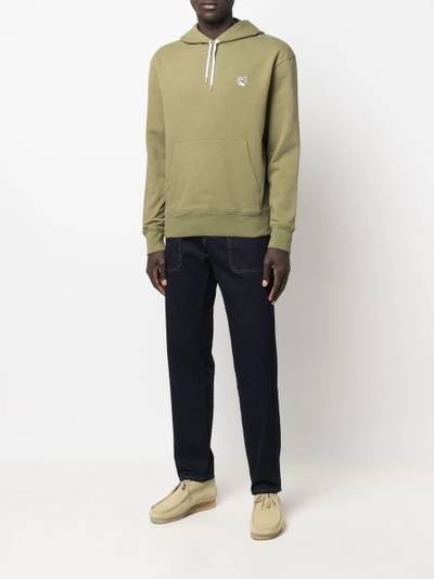 Maison Kitsuné drawstring cotton hoodie outlook