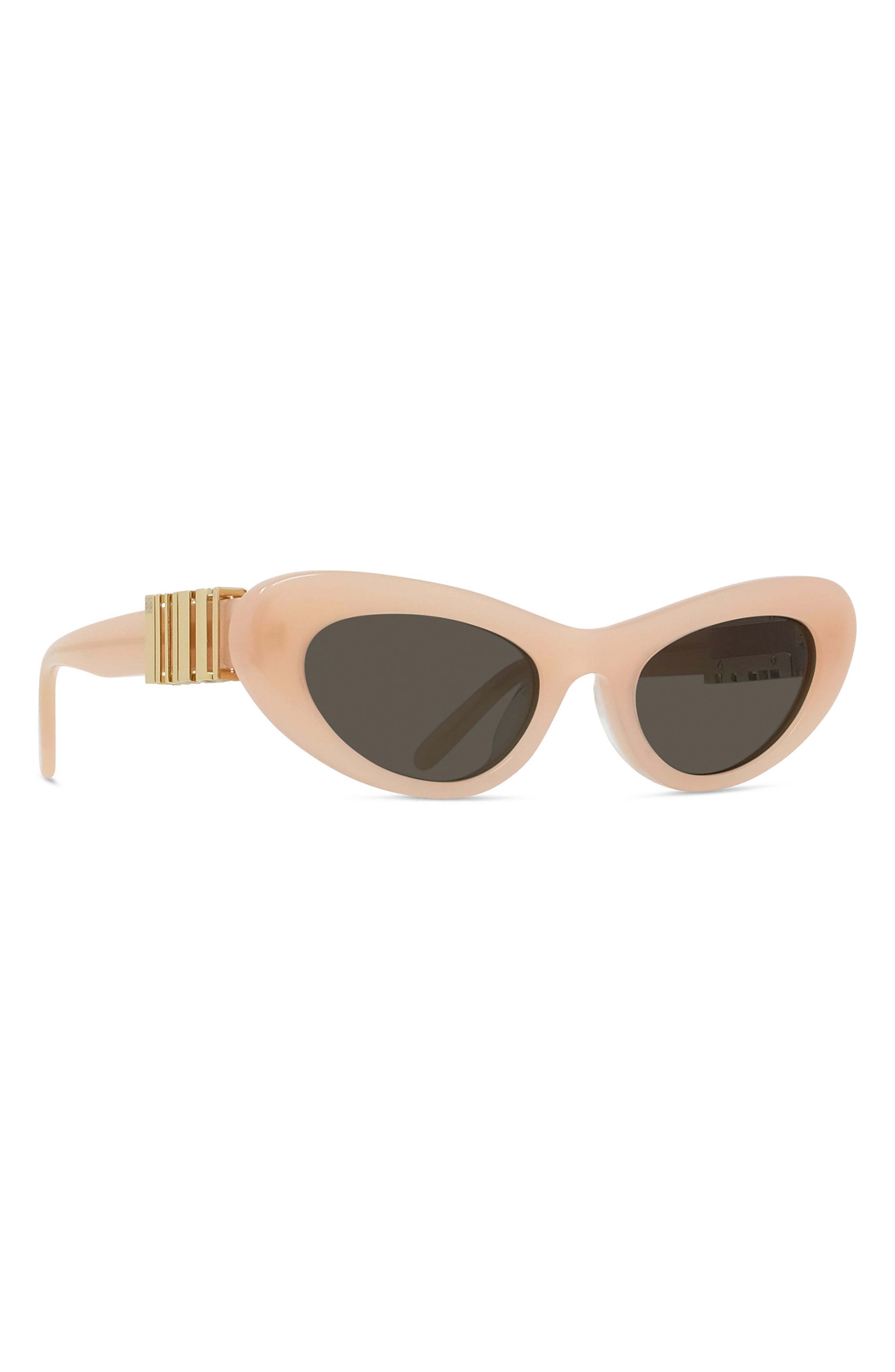 Loewe Slim 54mm Cat Eye Sunglasses in Shiny Pink /Brown at Nordstrom - 4