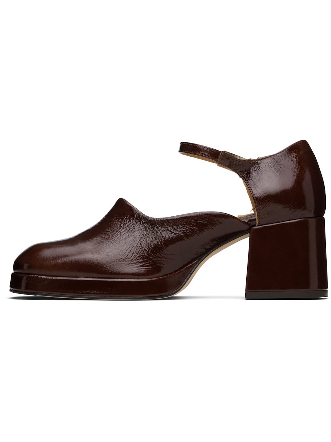 Brown Yara Crinkle Heels - 3