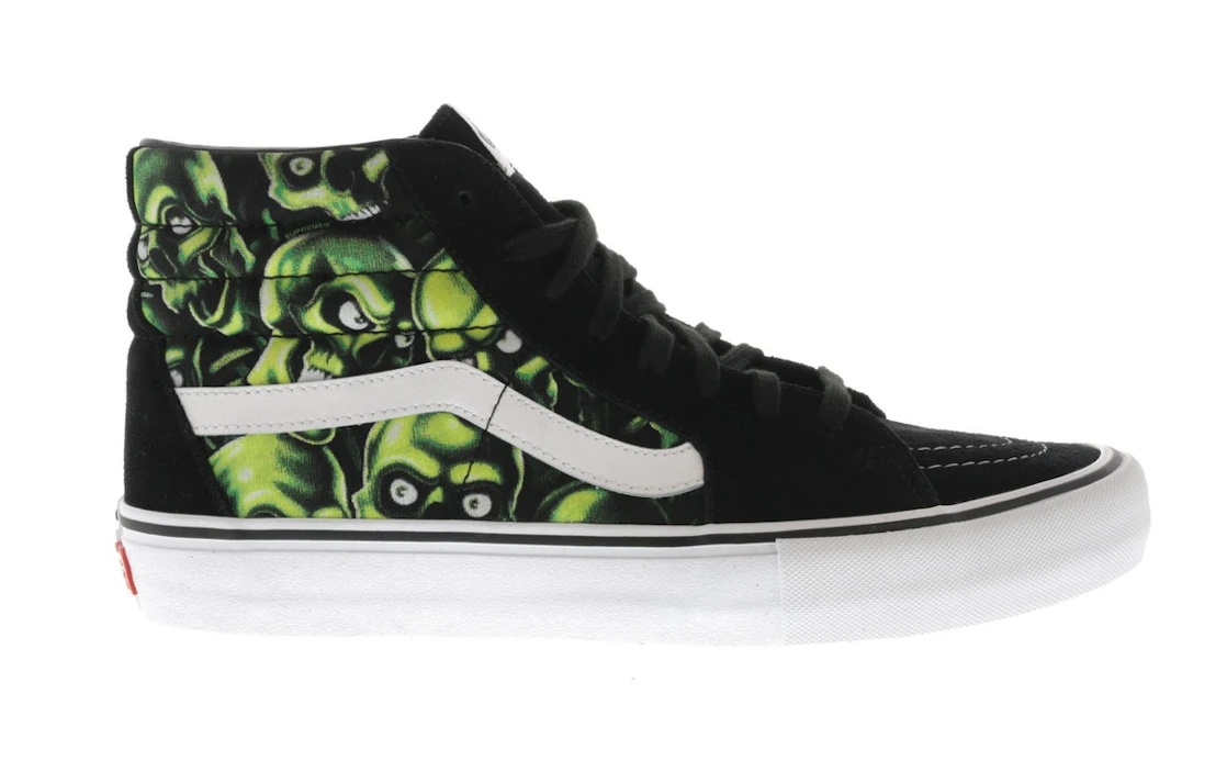 Vans Sk8-Hi Supreme Skull Pile (Green) - 1