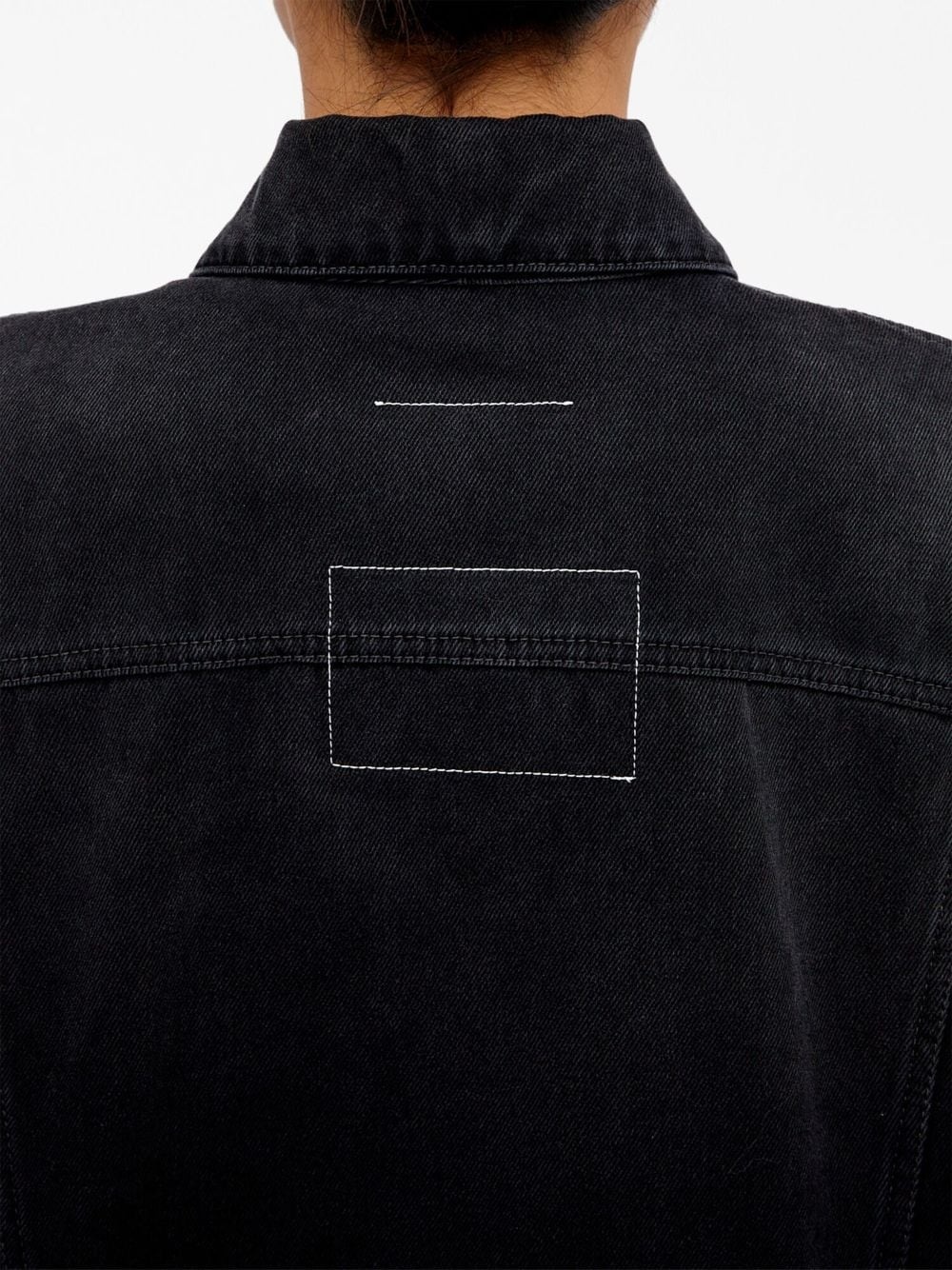 ripped-detailing denim jacket - 7