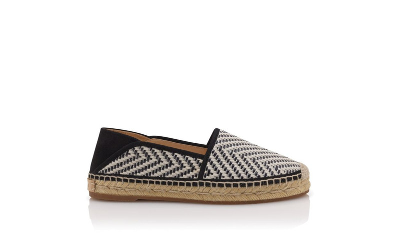 Black And White Raffia Espadrilles 1