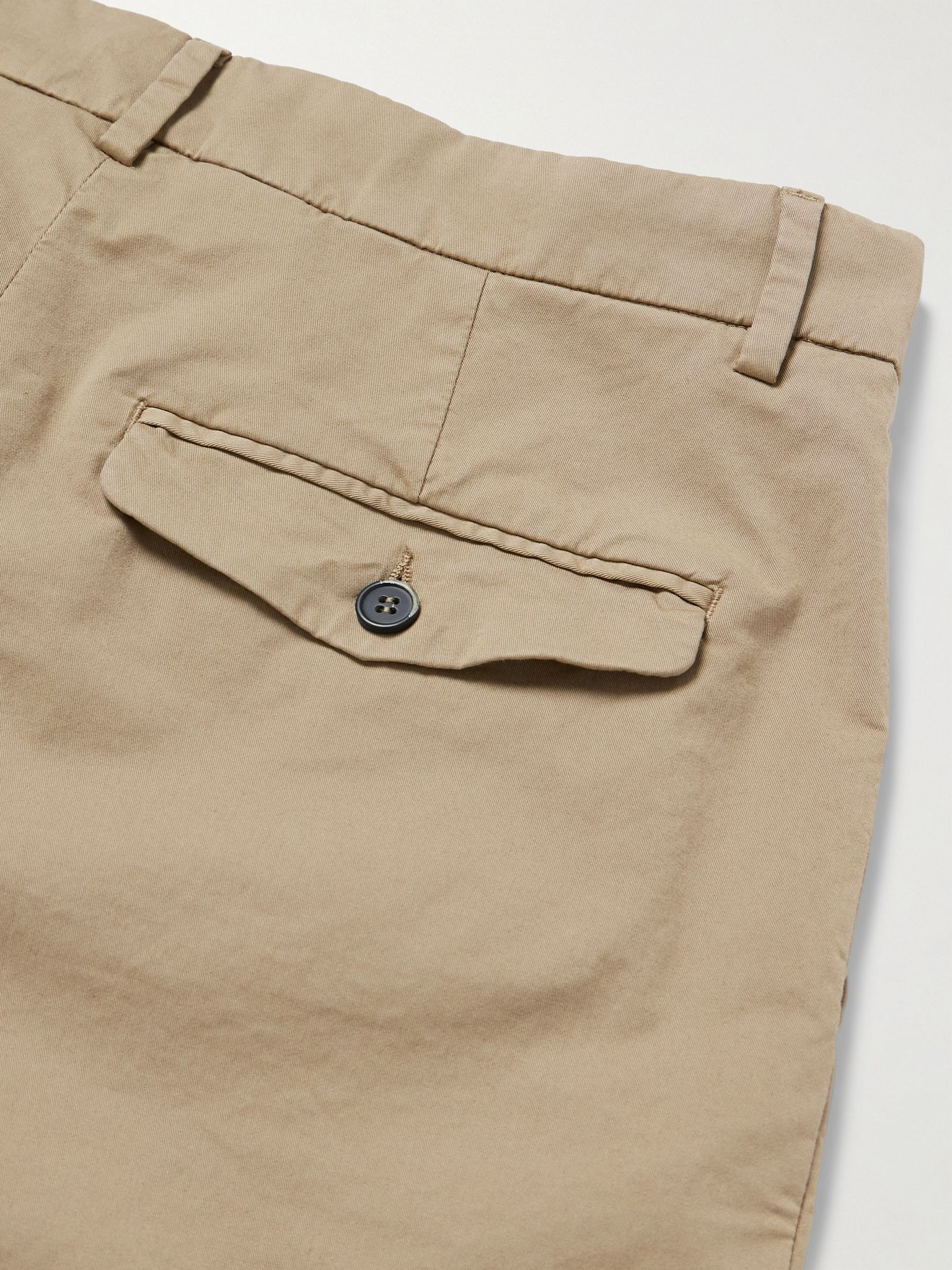 Canasta Straight-Leg Cotton-Blend Trousers Beige - 6