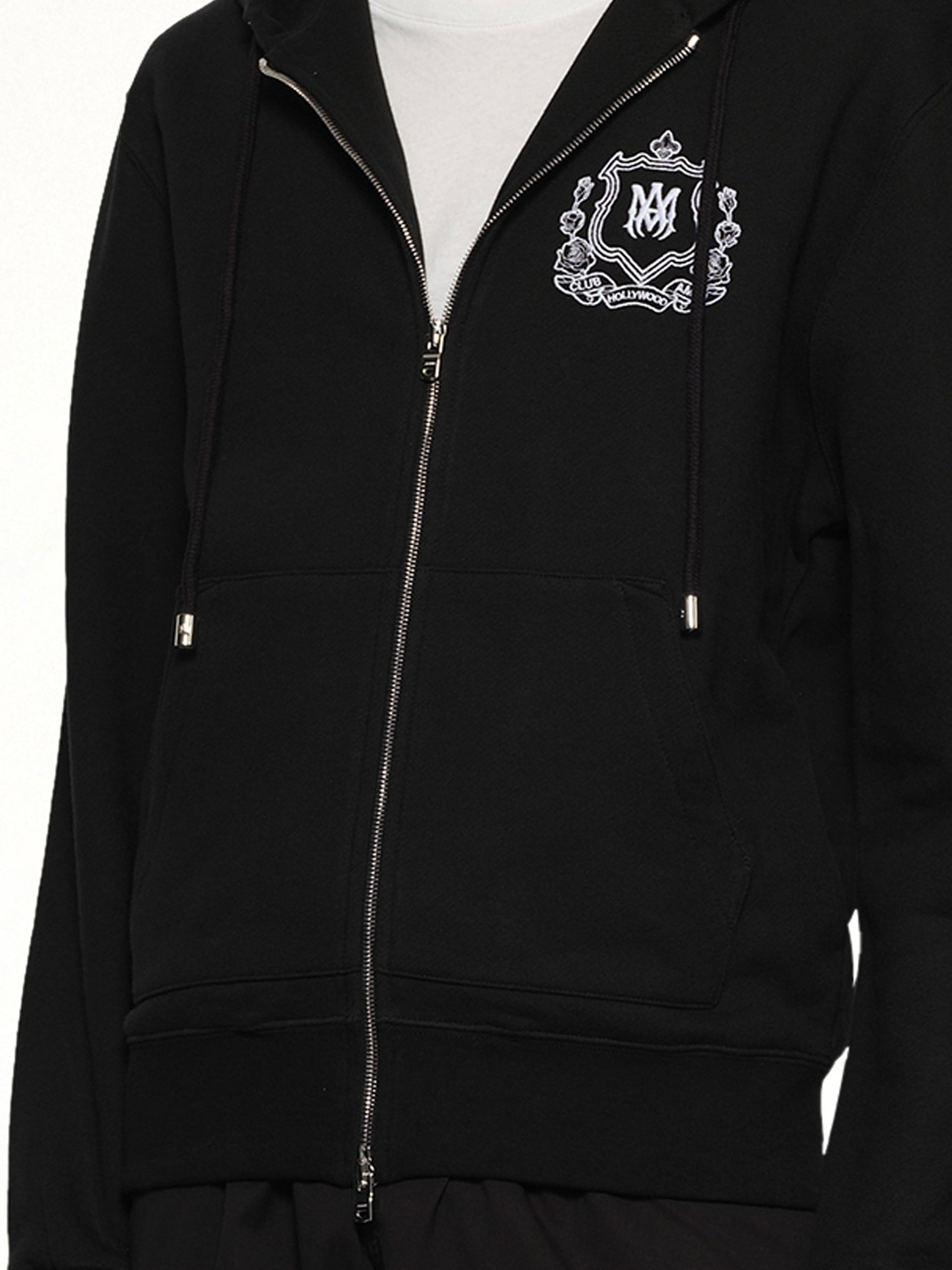 MA Crest Zip Hoodie in Black - 3