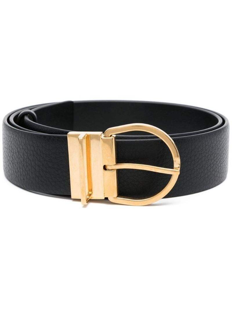 VLogo leather belt 1