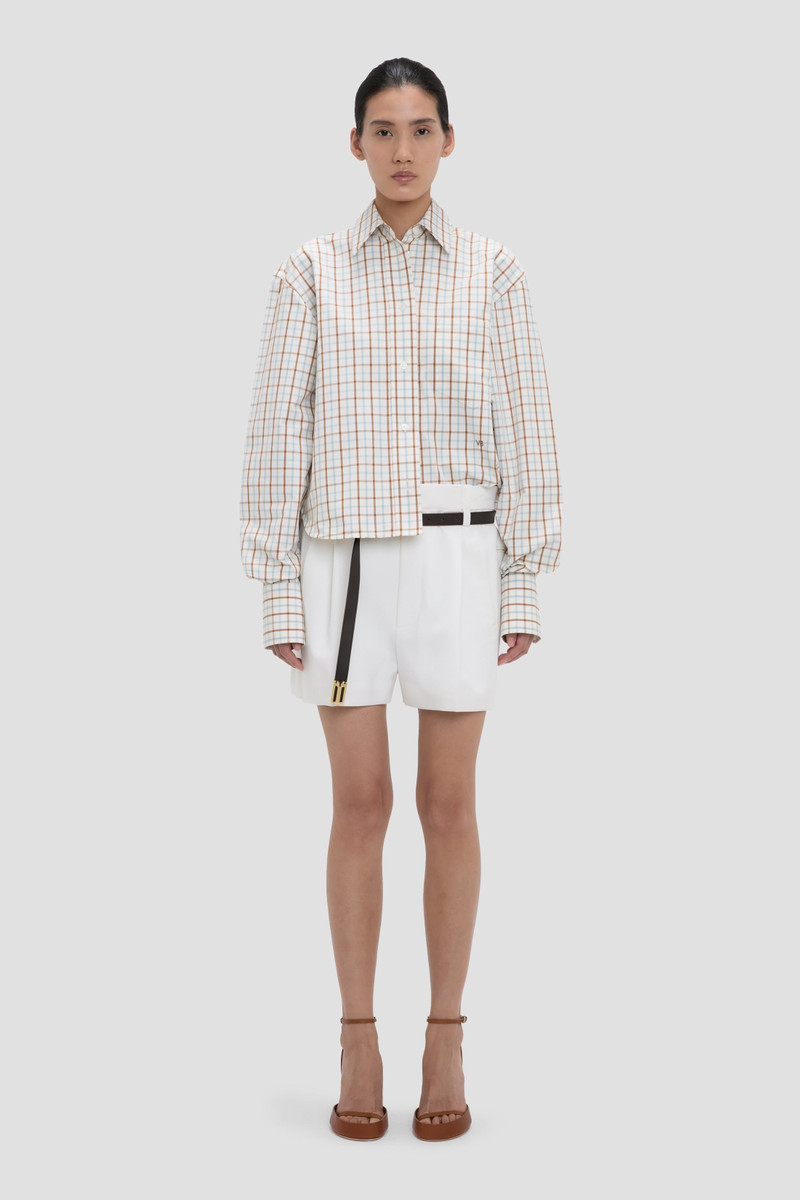 Victoria Beckham Ellys Shirt In Multi-White Check outlook