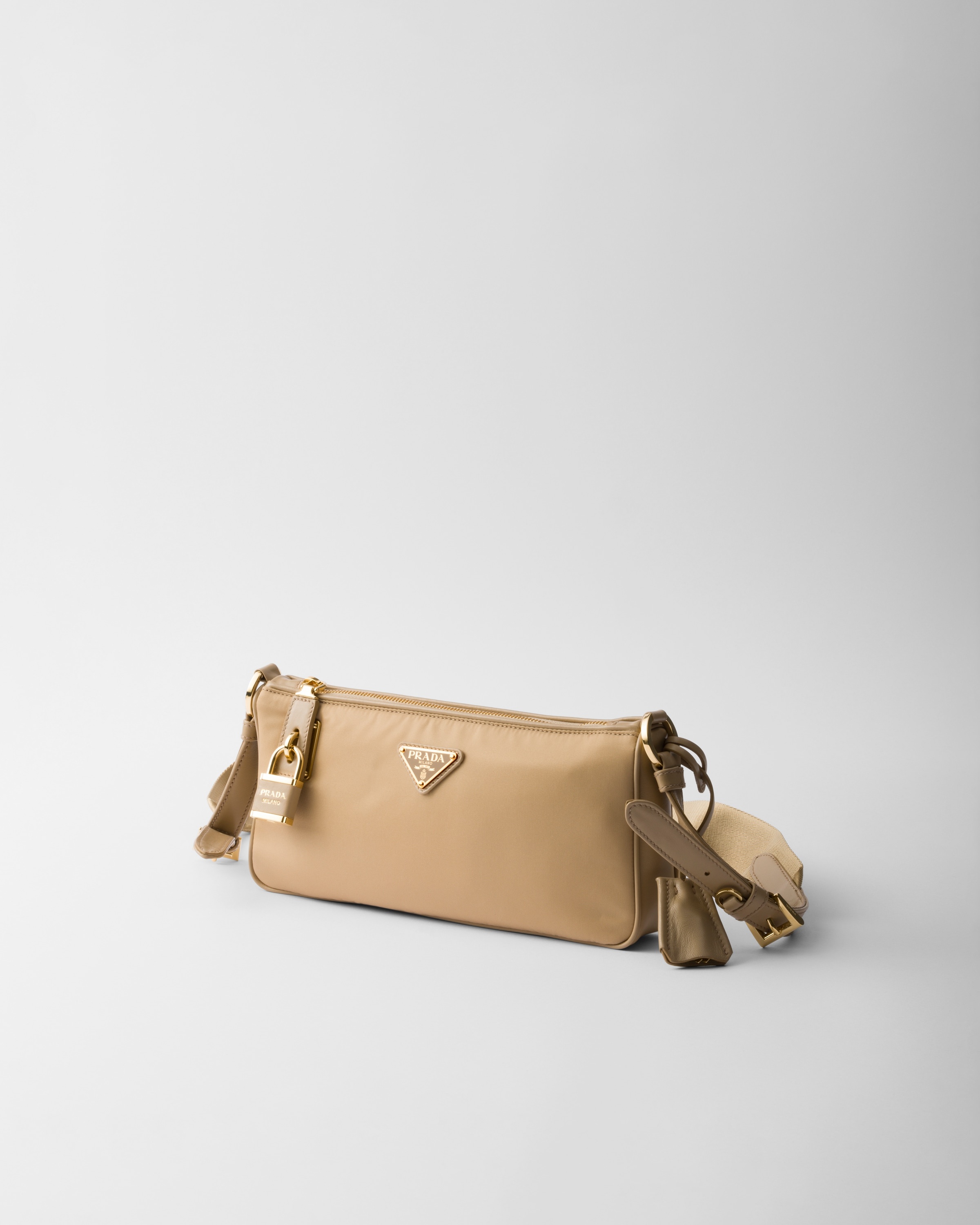 Small Re-Nylon and leather shoulder bag - 2