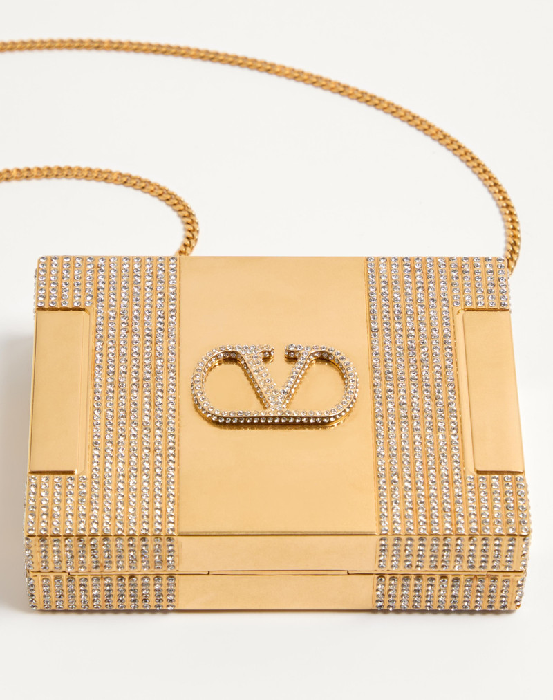 Valentino VALENTINO GARAVANI MINAUMORPHE MINAUDIÈRE IN METAL WITH SWAROVSKI® CRYSTALS AND SATIN CASE outlook