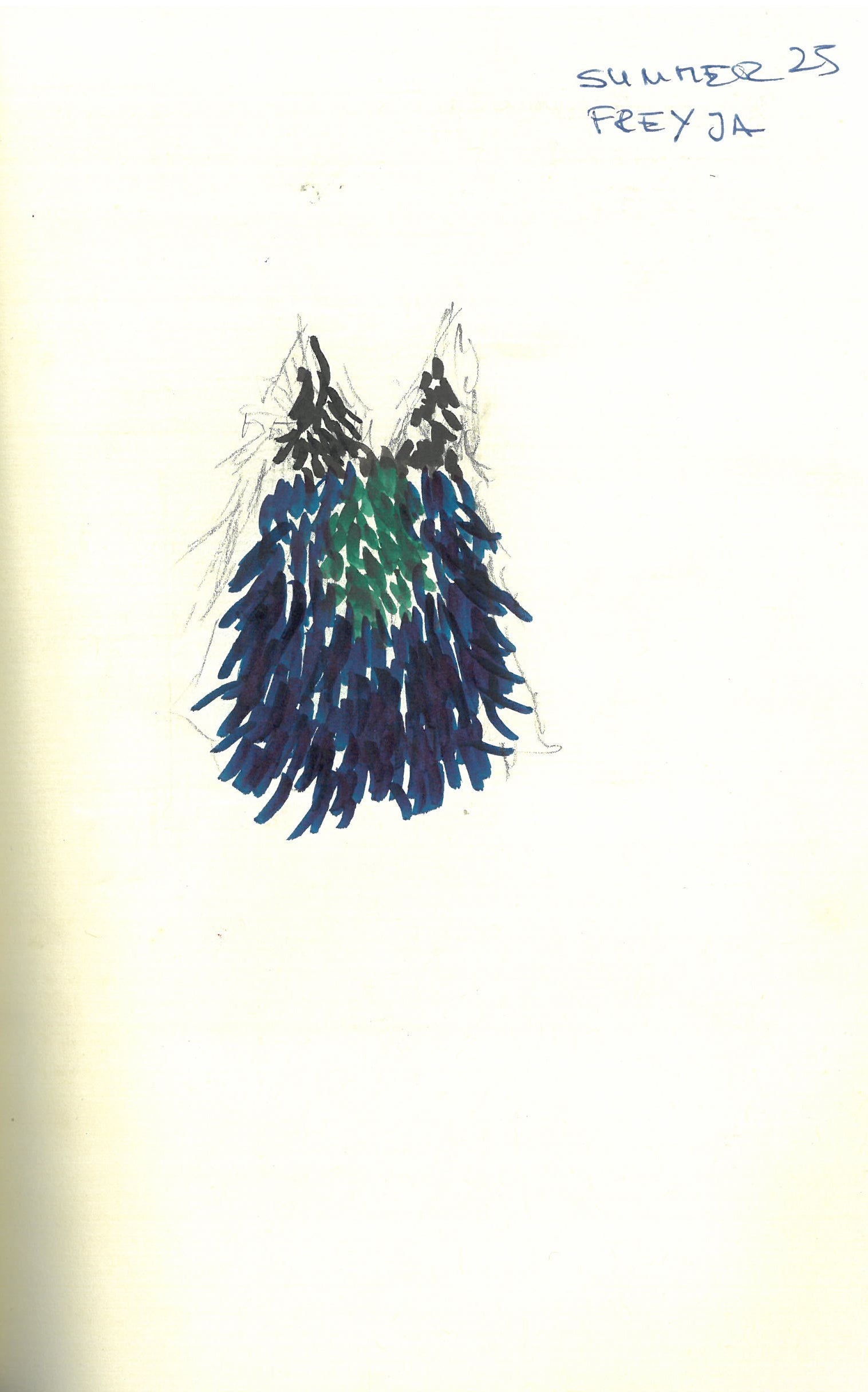 Freyja Fringe Mini Dress in Navy Multi Silk - 4