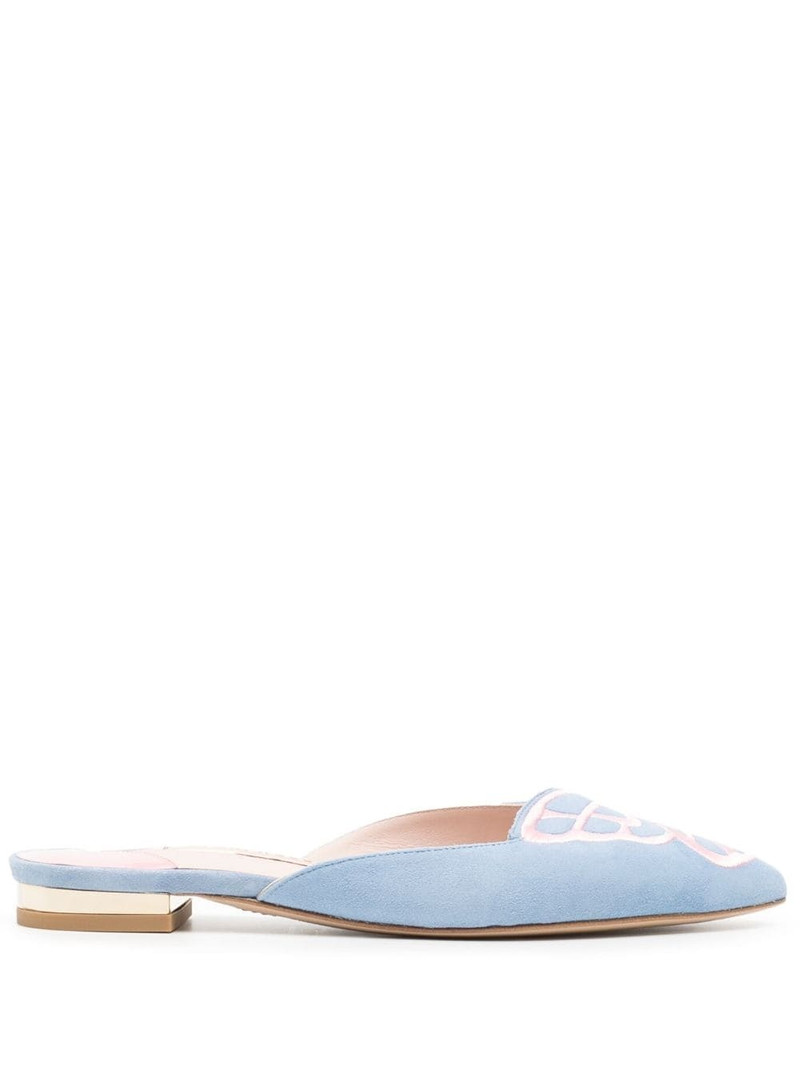 Butterfly suede mules 1