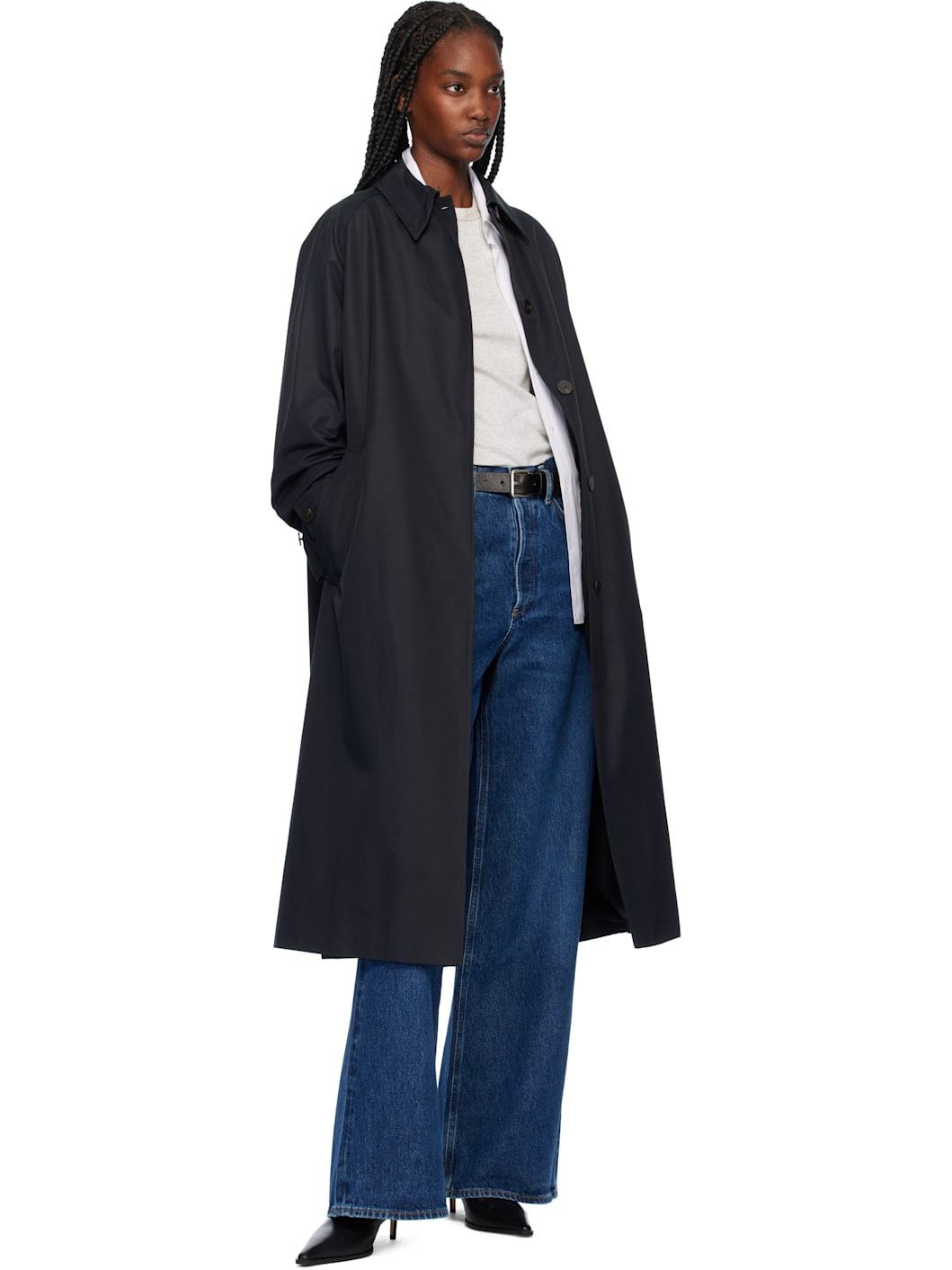 Indigo Dame High Rise Wide Leg No Cuff Jeans - 4