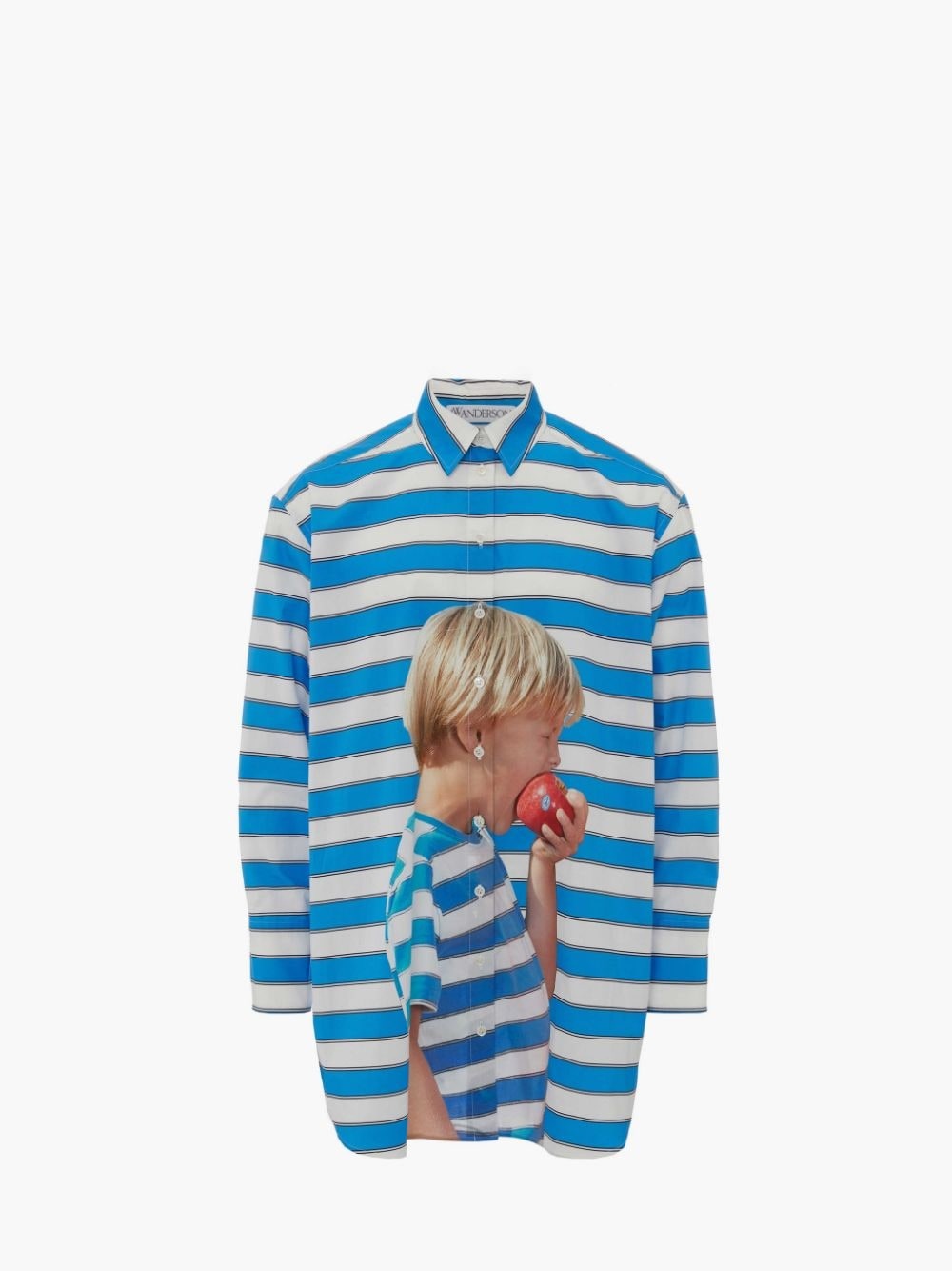 BOY WITH APPLE PRINTED OVERSIZED SHIRT - 1