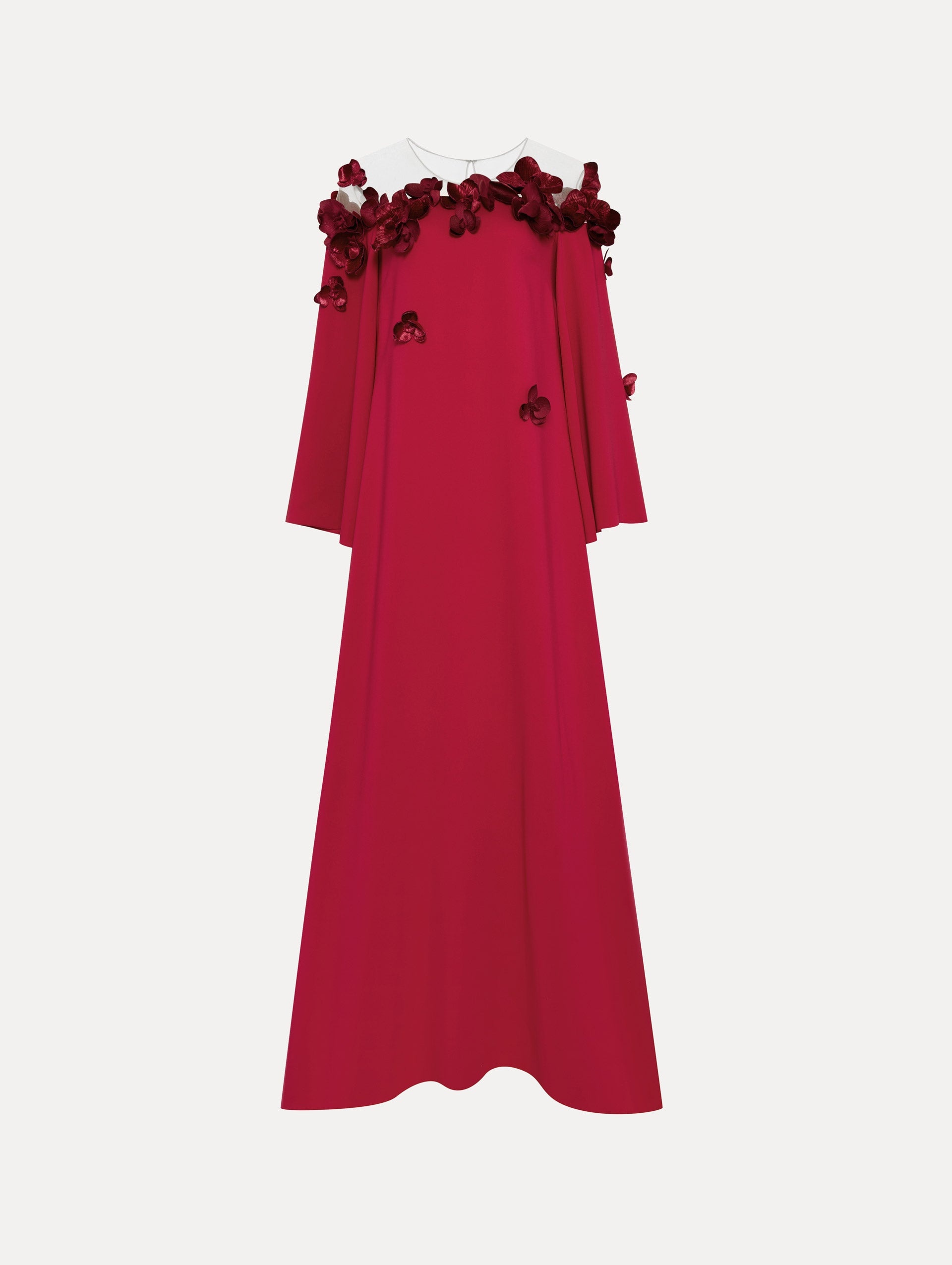 ORCHID ILLUSION NECKLINE CAFTAN - 1