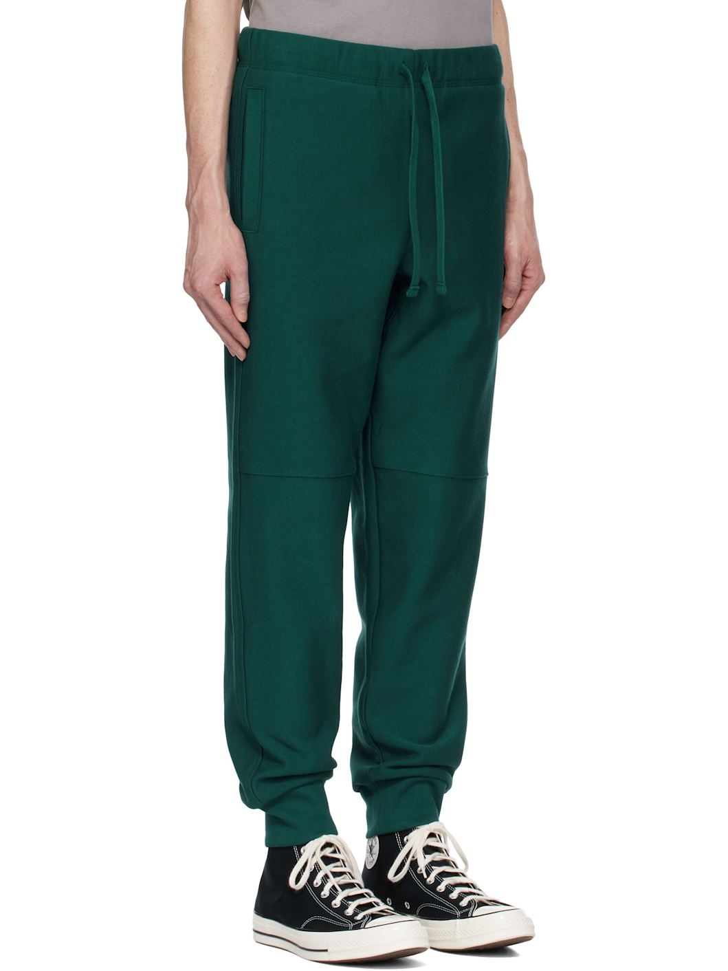 Green American Script Sweatpants - 2