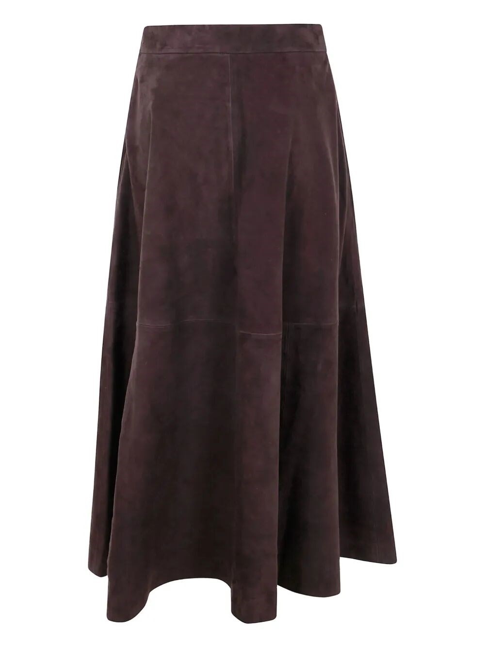 The A LINE SUEDE SKIRT by ROHE, a must-have in the skirt category, is crafted from luxurious suede,  - 1