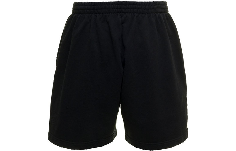 BALENCIAGA Balenciaga Logo Brushed Sweat Shorts 'Washed Black' 676137TMVA39034 outlook