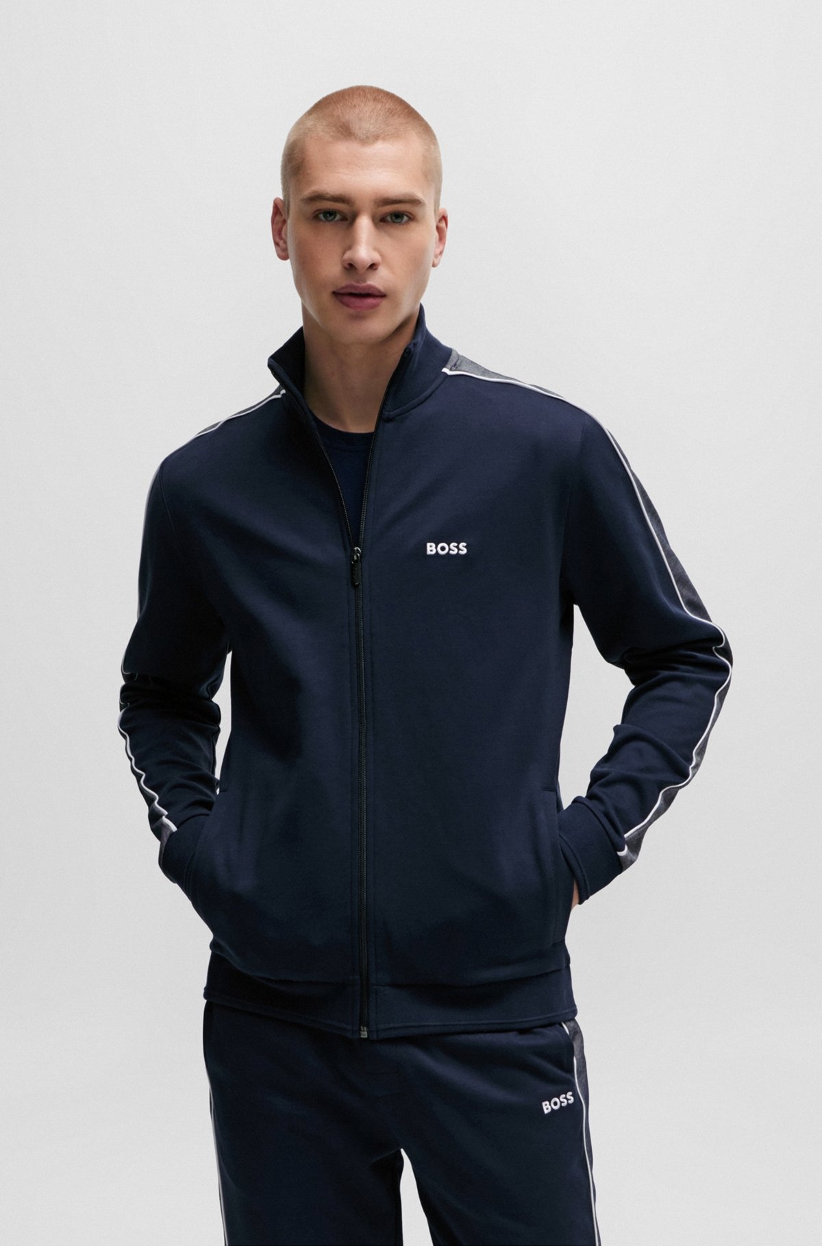 ZIP-UP JACKET WITH EMBROIDERED LOGO - 2
