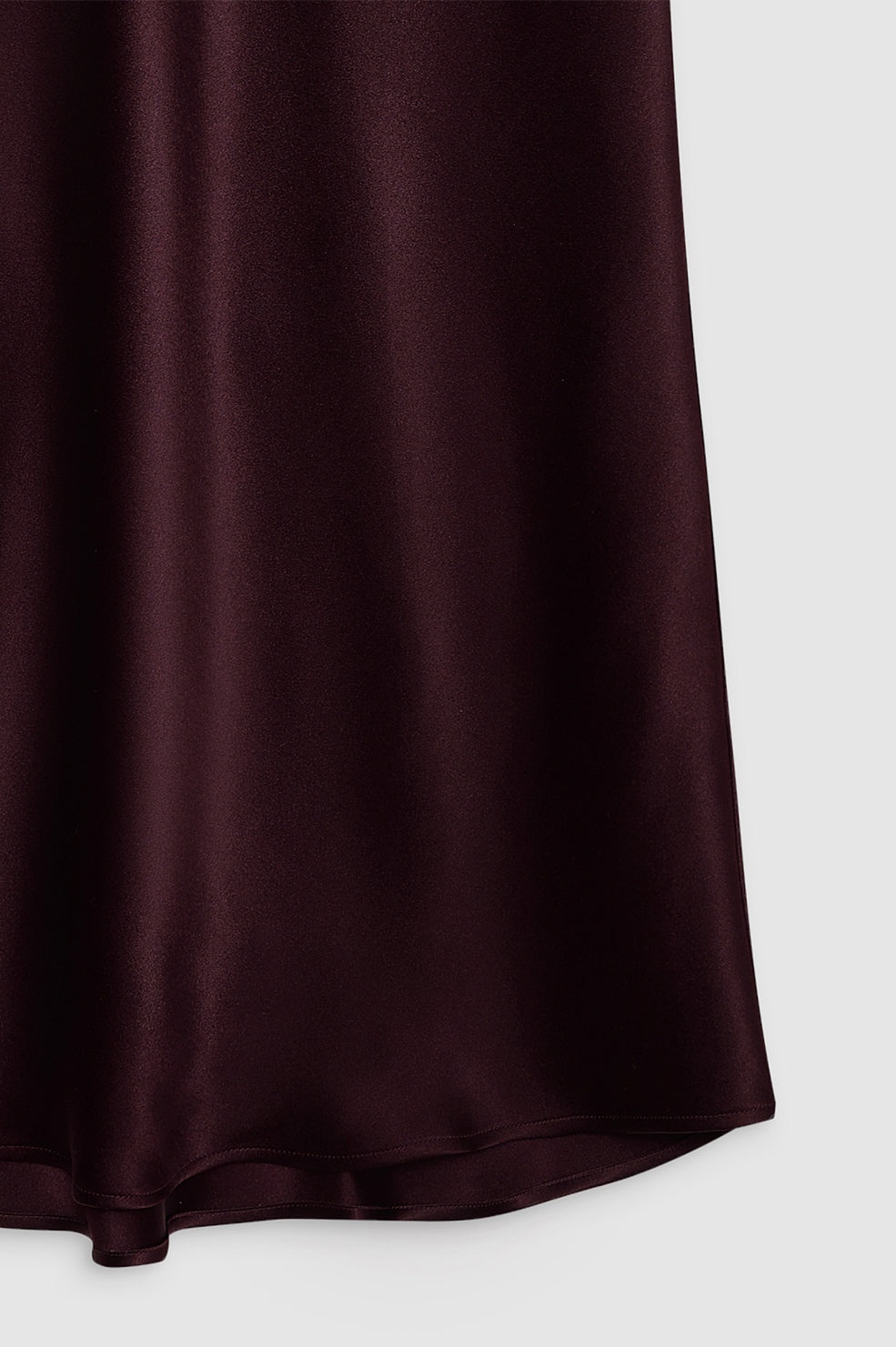 Bar Silk Skirt - Bordeaux - 4