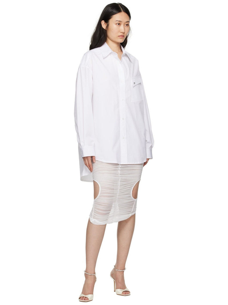 MUGLER White Oversized Shirt outlook