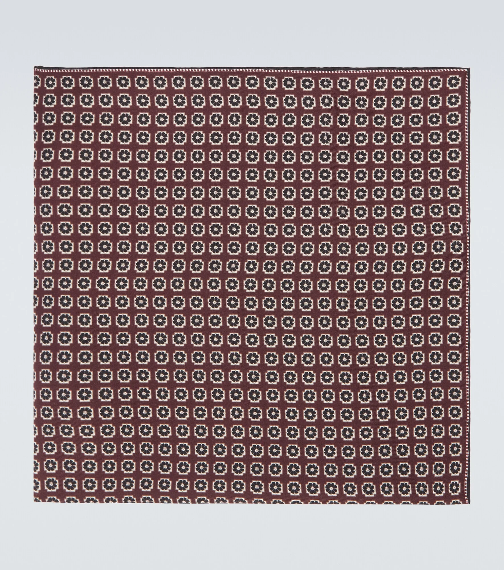 Printed silk twill scarf - 1