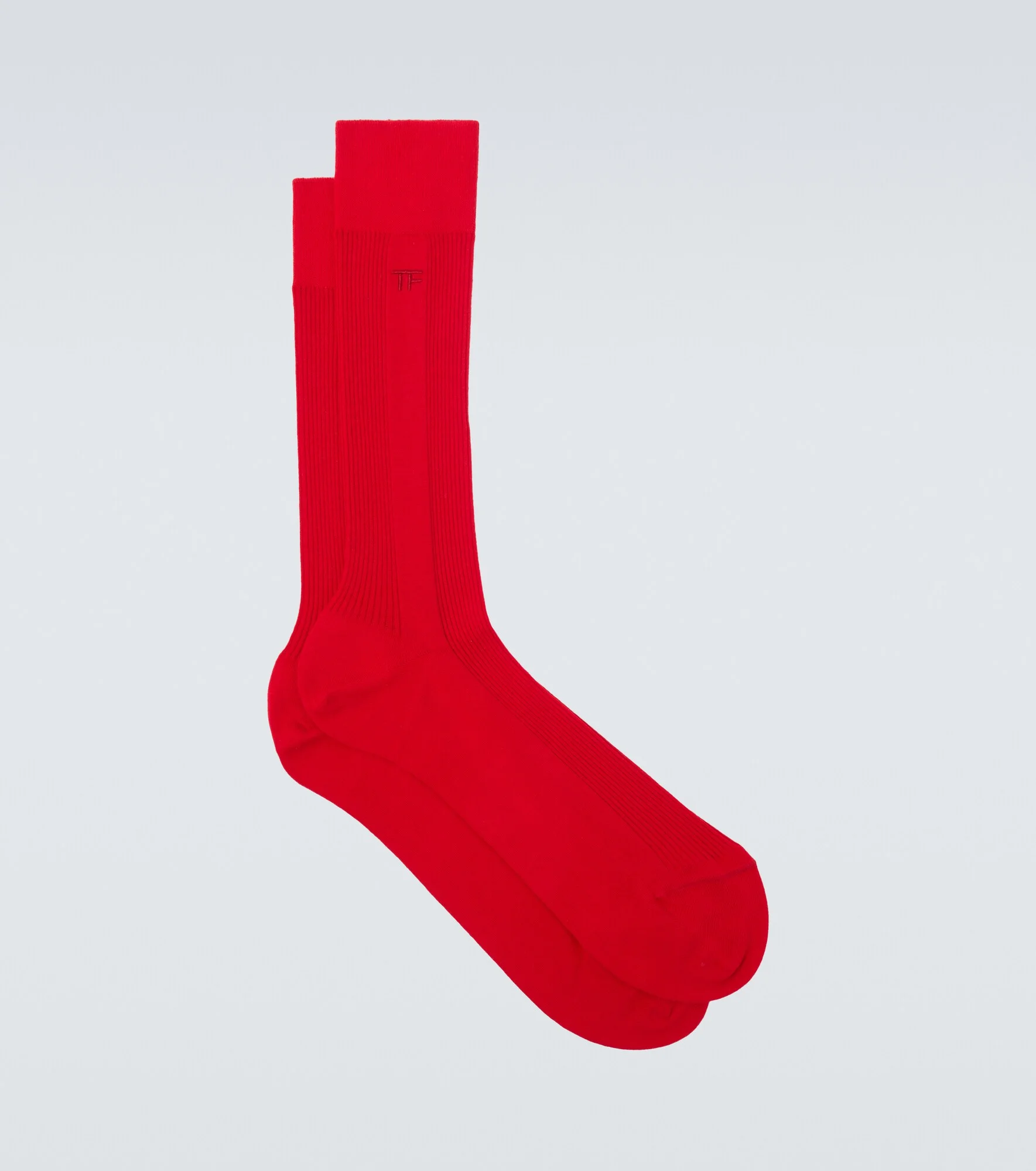 Ribbed-knit cotton socks - 1